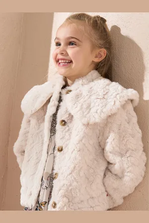 Angel & Rocket Cecile Cut Faux Fur Cape Krave Coat11 år (146cm)