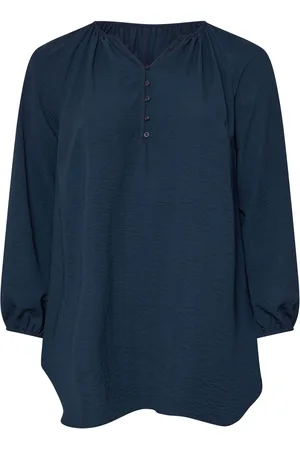 Evans Blue Long Sleeve Boho Blouse46