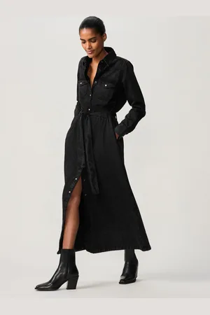Next Western Midi 100% Bomuld Denim Skjortekjole38