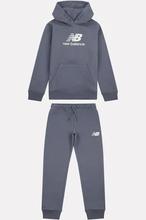 New Balance Drenge Brush Back Stacked Logo Hættetrøje Sæt15 - 16 år (170 - 176cm)