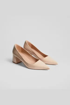 LK Bennett Sloane Patent Leather Block Heel Courts