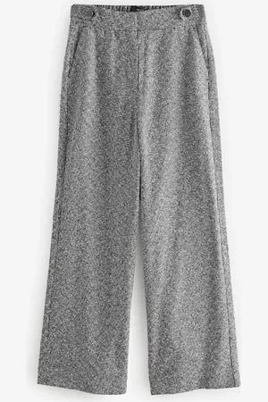 Next Boucle teksturerede brede bukser38 Petite