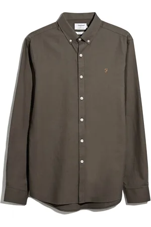 Farah Grey Brewer Long Sleeve ShirtL