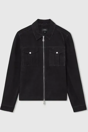 Reiss Belle Suede Zip-Through Shirt JacketStor