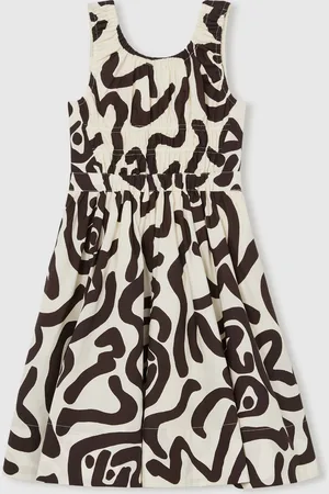 Reiss Anouka Cotton Shirred Printed Dress128134cm