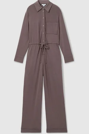 Reiss Rita Thermal Jersey Drawstring JumpsuitXS