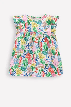Boden Juniper Frill Sleeve Woven 100% Cotton Top146152cm