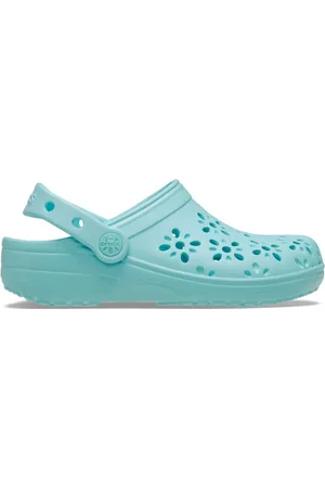 Crocs Kids Classic Floral Cut Out Clog Shoesuk13eu32