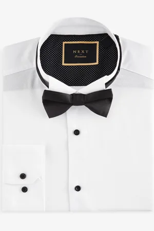Next Slim Fit Single Cuff Shirt With Wing Collar And Bow Tie Pack41cm R (UK 16 R)