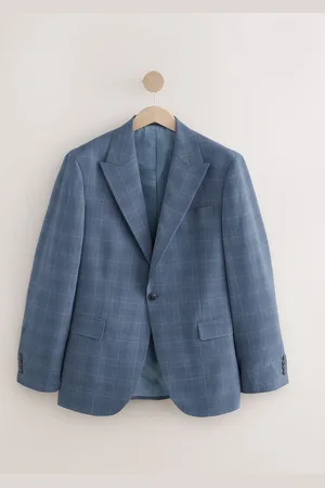 Next Tailored Fit Wool Blend Check Jacket50l