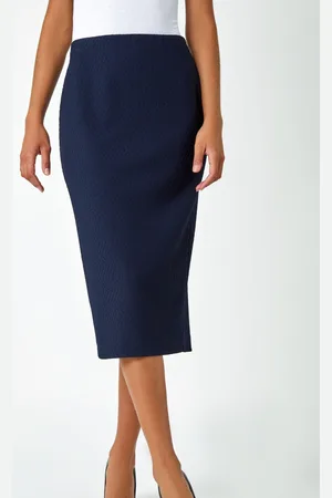 Roman Textured Pencil Stretch Skirt42