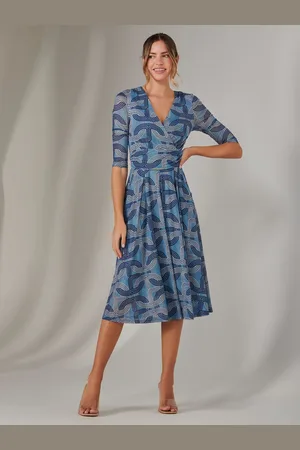 Jolie Moi Mesh Wrap Midi Dress46