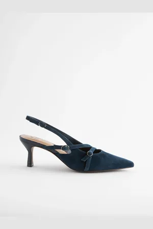 Next Forever Comfort Leather Multi Buckle Slingback Heels