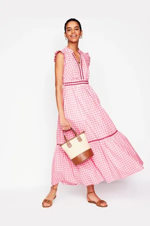 Boden Wren Tiered 100% Cotton Midi Dress42