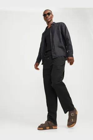 JACK & JONES Loose Fit Linen Blend Cargo Trouserssmall