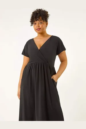 Roman Curve Wrap Front Stretch Dress46