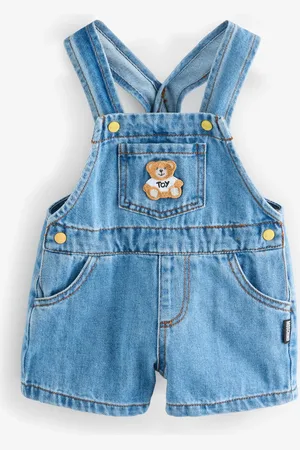 Moschino Baby Denim Dungarees With Logo9298cm