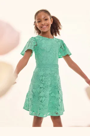 Lipsy London Flutter Sleeve Lace Occasion Kjole (5-16år)116122cm