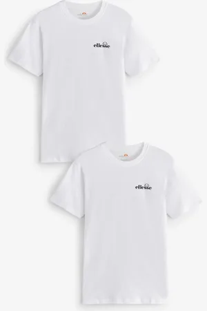 Ellesse Azzini White T-Shirts 2 PackXL