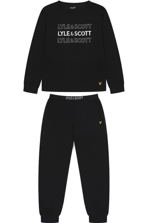 Lyle & Scott Long Sleeve Boys Burt T-Shirt and Cuffed Trousers Set6 - 7 år (116 - 122cm)