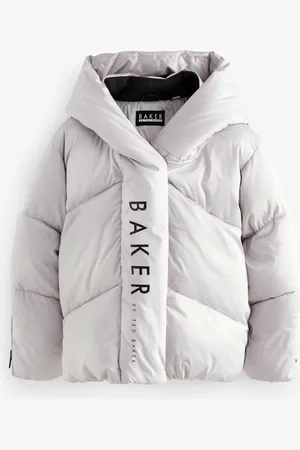 Ted Baker Shower Resistant Silver Pearl Branded Padded Coat13 år (158cm)