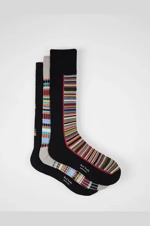 Paul Smith Printed Black Socks 3 Packonesize