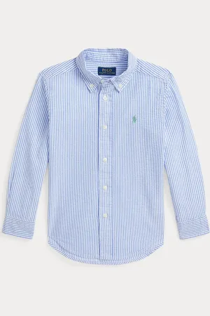 Ralph Lauren Drenge Stribet Seersucker Skjorter7 år