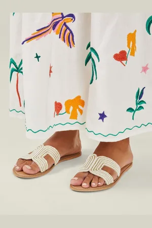 Accessorize Pearl Embellished Slider Sandals