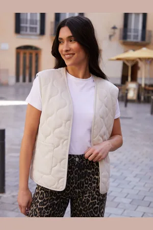Threadbare Suedette Løg Quiltet Gilet40