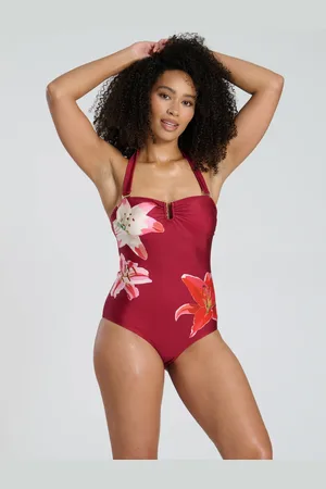 South Beach Printed U Wire Strapless Swimsuit42