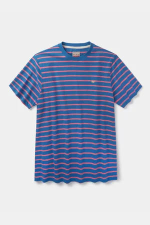 Aubin Blue Berkeley Slub 100% Cotton T-ShirtStor