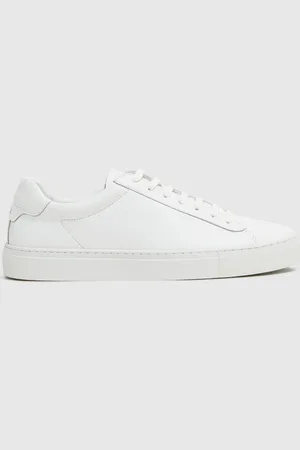 Reiss Finley Leather Low-Top Trainers