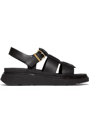 FitFlop Rally Crystal-backtab Leather Black Sandalseu39