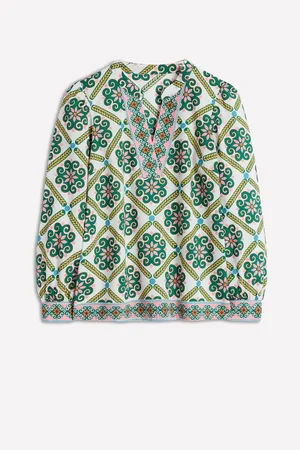 Boden 100% Cotton Notch Neck Top38