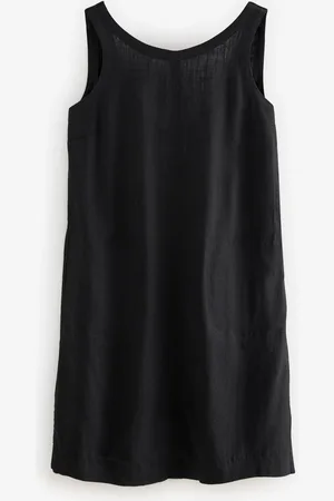Next Kew Collection Hør Scoop Back Mini Shift Kjole48 Høj
