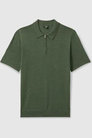 Reiss Maxwell Merino Wool Half-Zip Polo ShirtXXL