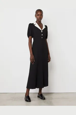 Finery London Lois Crepe Short Sleeve Midi Dress40