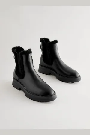 Next Forever Comfort Faux Fur Lined Chelsea Ankle Boots