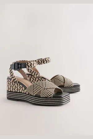 Next Forever Comfort Square Toe Platform Espadrille Wedgeseu37
