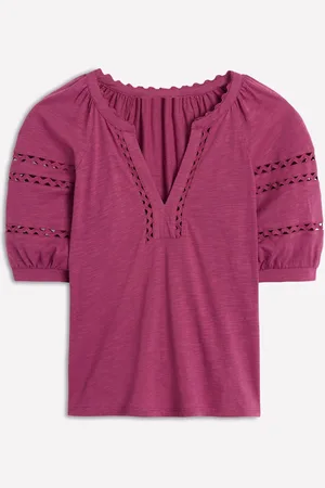 Boden Maisy Rikrak 100% Cotton Trim Top46