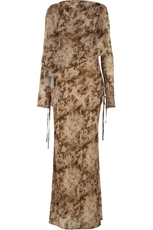 DASKA Ali Maxi Dress With Long Sleeves And Front Wrap Detailxlarge