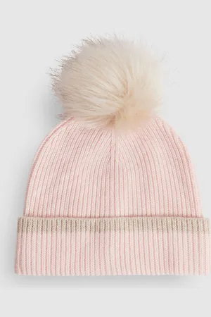 Reiss Hattie Wool Ribbed Pom-Pom Hat