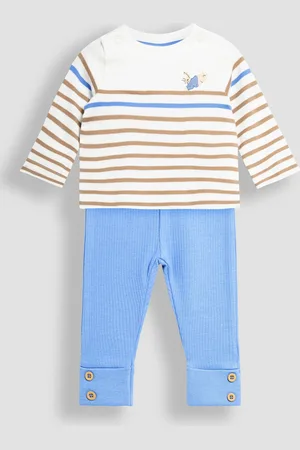 JoJo Maman Bébé Jersey Top And Rib Legging Set12 - 18 måneder (80 - 86cm)