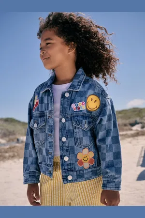 Next 100% Cotton Smiley World Denim Jacket (3-16yrs)158164cm