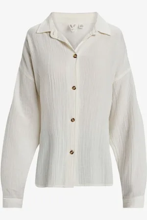 Roxy Morning Time Long Sleeve 100% Organic Cotton Shirtsmall