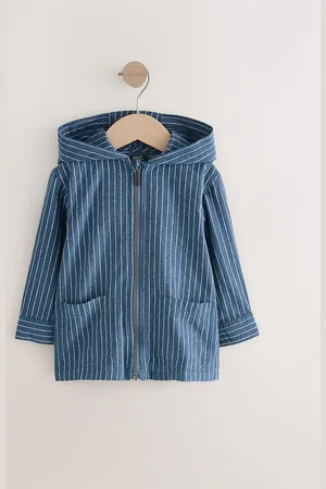 Next Overshirt Zip Through Hooded Stripe Shirt (3mths-7yrs)3 - 4 år (98 - 104cm)