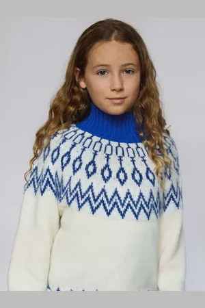 The Little Tailor Kids Diamond Fairisle-mønster Strikket Jul Trøje6 - 7 år (116 - 122cm)