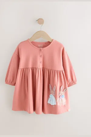 Next Long Sleeve Jersey 100% Cotton Dress (3mths-7yrs)12 - 18 måneder (80 - 86cm)