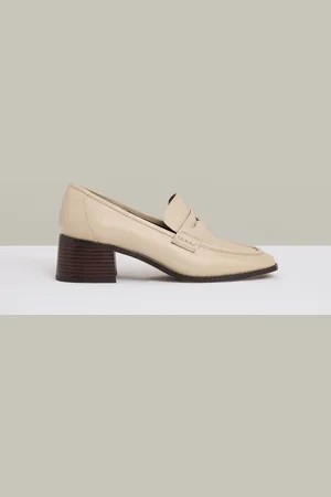 Reiss Heidi Leather Block-Heel Penny Loaferseu38