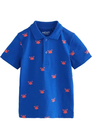 Next 100% Cotton Short Sleeve All-Over-Print Polo Shirt (3mths-7yrs)5 - 6 år (110 - 116cm)